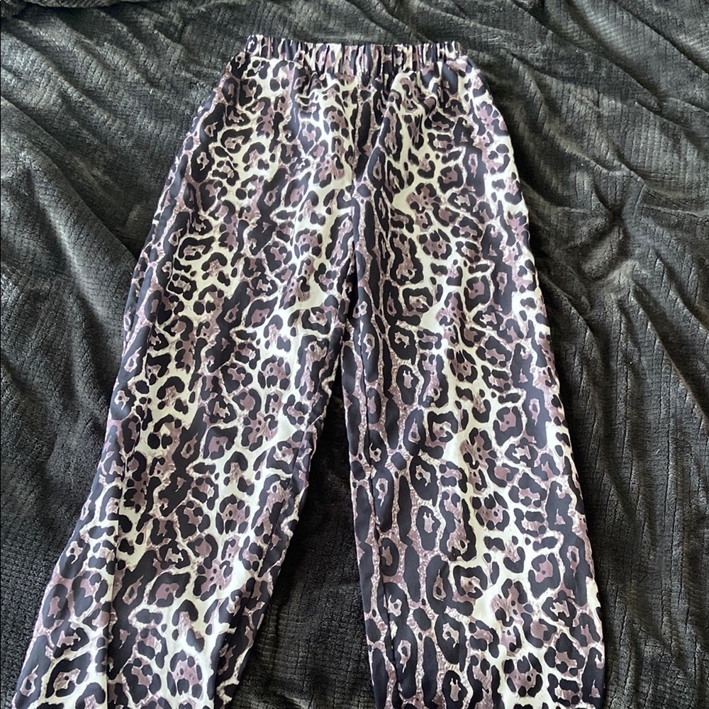 Commense Blue and Black Animal Print Pants